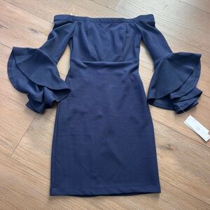 Navy Blue NWT Off Shoulder BodyCon Dress